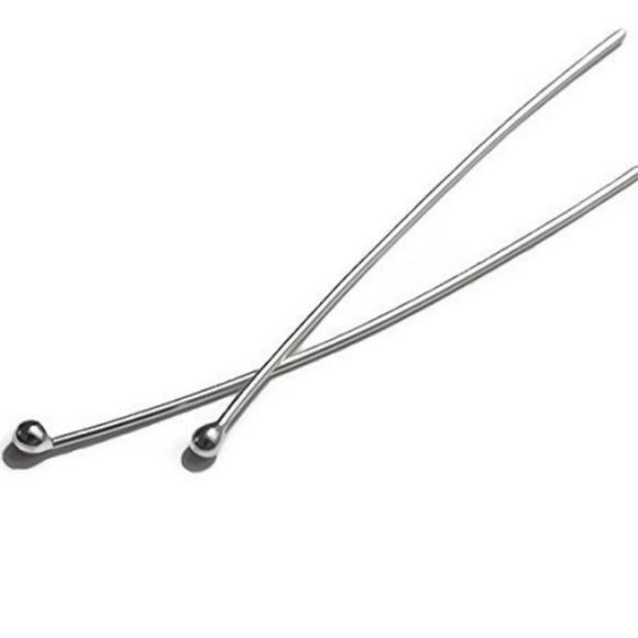 Long Ball End Threader Earrings - Picture 2 of 2